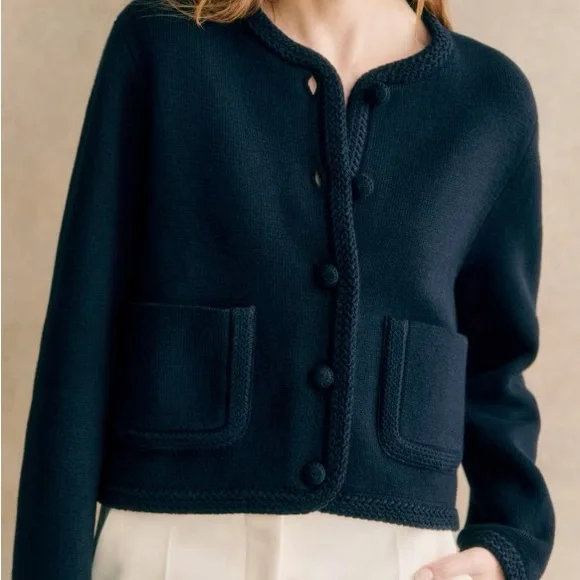 Sezane | Jackets & Coats | Sezane Auguste Jacket Navy Size S